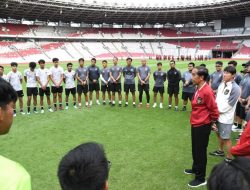 Presiden Jokowi Temui Pemain Timnas U-20 di Stadion Utama GBK